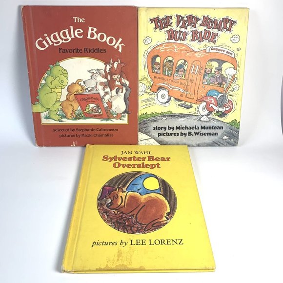 Parents Magazine Press Books Lot of 3 1980s Sylvester Bear Giggle Book - Picture 1 of 6
